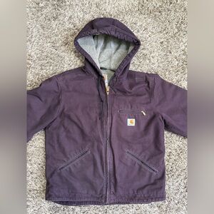 Carhartt Deep Purple Hooded Bomber Jacket